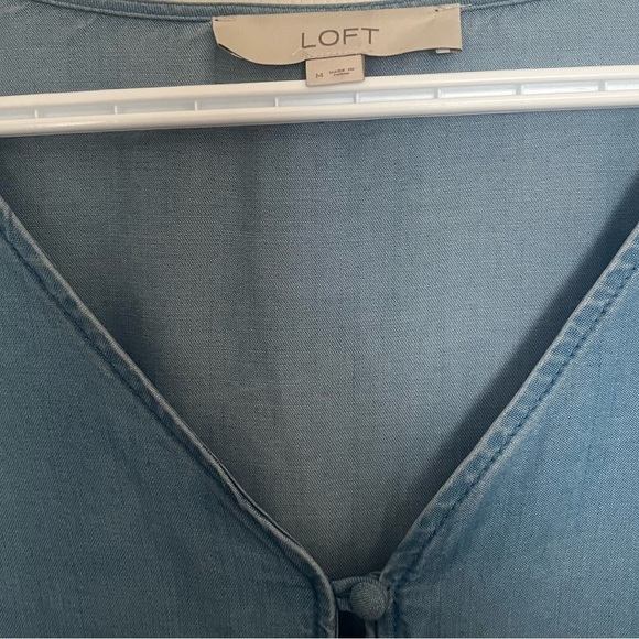 LOFT Denim Tie-Up Shirt - Picture 4 of 4